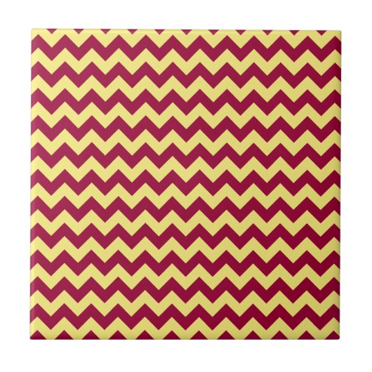 Yellow Chevron Design Tegeltje (Voorkant)