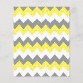Yellow Chevron Elephant Baby shower - Wensen (Achterkant)