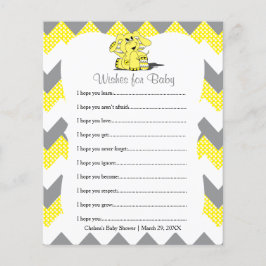Yellow Chevron Elephant Baby shower - Wensen