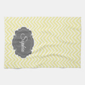 Yellow Chevron Kitchen Towel Theedoek (Horizontaal)