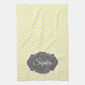 Yellow Chevron Kitchen Towel Theedoek (Verticaal)