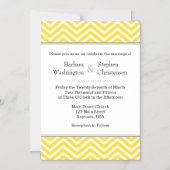 Yellow Chevron Magnetic Wedding Invitation Magnetische Uitnodiging (Voorkant)