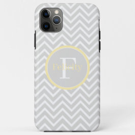 Yellow Chevron Monogram Case-Mate iPhone Case
