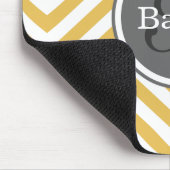 Yellow Chevron Monogram Muismat (Hoek)