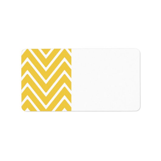 Yellow Chevron Pattern 2 Etiket (Voorkant)