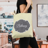 Yellow Chevron persoonlijke Canvas tas