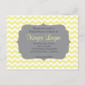 Yellow Chevron Uitnodiging Briefkaart (Voorkant)