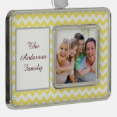 Yellow Chevron Verzilverd Omlijst Ornament (Rechts)