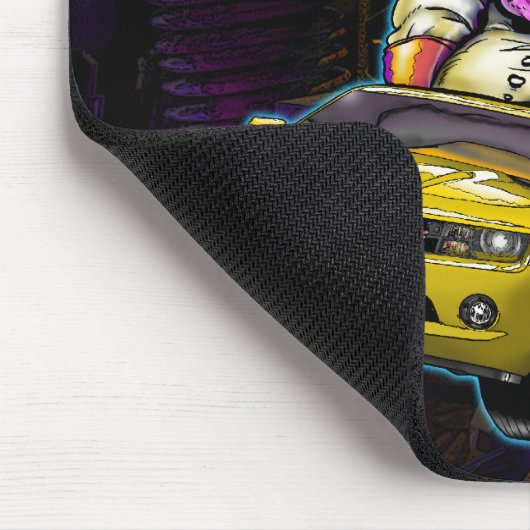 Yellow Chevy Camaro RS Mousepad Muismat (Hoek)