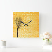 Yellow Chic Clock Vierkante Klok (Huis)