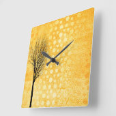 Yellow Chic Clock Vierkante Klok (Hoek)
