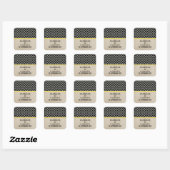 Yellow Chic Quatrefoil Wedding Stickers (Vel)