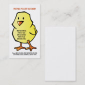 Yellow Chick Chicken Hatchery Visitekaartje (Voorkant / Achterkant)