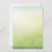 Yellow Chick Easter Egg Hunt Bunny Cherry Bow Kaart (Achterkant)