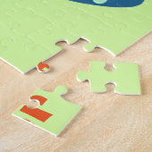 Yellow Chick Easter Eggs Persoonlijke NAAM Legpuzzel (Zijkant)