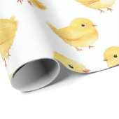 Yellow Chickens Baby Shower Cadeaupapier (Rol Hoek)