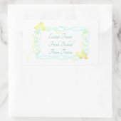 Yellow Chicks met een Blauw Lijst Pasen Rechthoekige Sticker (Tas)