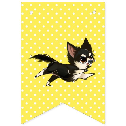 Yellow Chihuahua Bunting Party Banner (Eerste vlag)