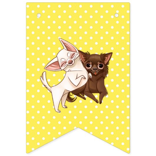 Yellow Chihuahua Bunting Party Banner (Derde vlag)