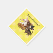 Yellow Chihuahua Paper Party Napkins Servet (Hoek)
