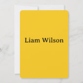  Yellow Childish Birthday Invitation Card – Fun Ki (Achterkant)