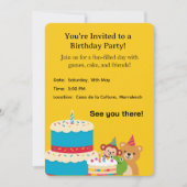  Yellow Childish Birthday Invitation Card – Fun Ki (Voorkant)