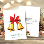Yellow Christmas Bells Holiday Greeting Card Feestdagenkaart