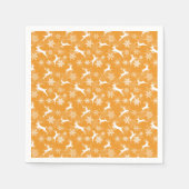 Yellow Christmas snowflakes deer pattern Servet (Voorkant)