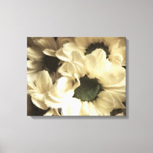 YELLOW CHRYSANTHEMUM CANVAS AFDRUK