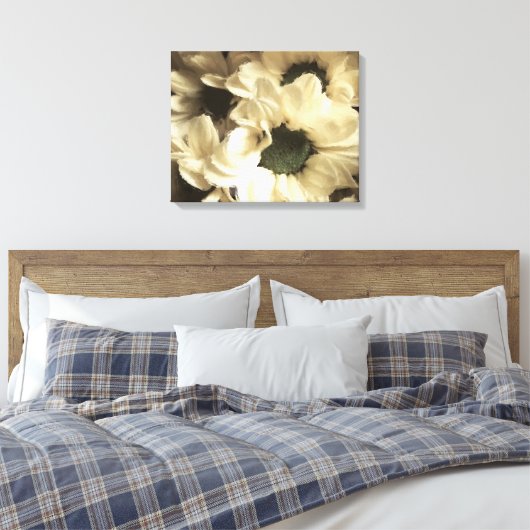 YELLOW CHRYSANTHEMUM CANVAS AFDRUK (Insitu (Slaapkamer))