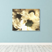YELLOW CHRYSANTHEMUM CANVAS AFDRUK (Insitu (Houten vloer))