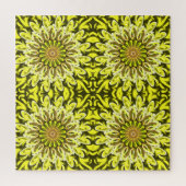 Yellow Chrysanthemum Floral Pattern Abstract Legpuzzel (Verticaal)