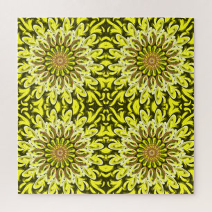 Yellow Chrysanthemum Floral Pattern Abstract Legpuzzel
