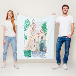 Yellow Church Fleece Deken