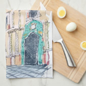 Yellow Church Theedoek (Quarter Fold)