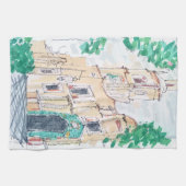 Yellow Church Theedoek (Horizontaal)