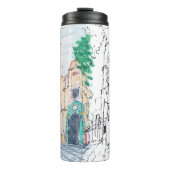 Yellow Church Thermosbeker (Voorkant)