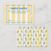 Yellow Ciao Baby Baby Shower Diaper Raffle Insert Klantenkaartje (Voorkant / Achterkant)
