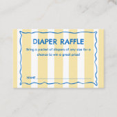 Yellow Ciao Baby Baby Shower Diaper Raffle Insert Klantenkaartje (Voorkant)