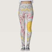 Yellow Circle AI art Leggings (Voorkant)