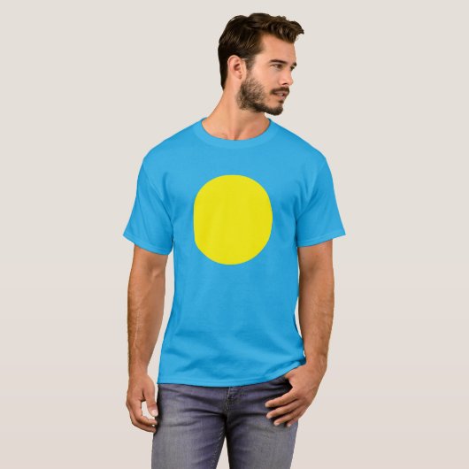 Yellow Circle / Palau - Patriottisch T-shirt T-shi (Voorkant volledig)