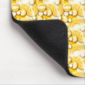 Yellow Circles Pattern Mousepad Muismat (Hoek)