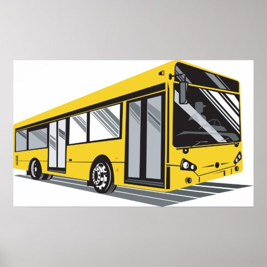 Yellow City Bus Poster (Voorkant)