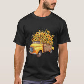 Yellow Ckup Truck Sunflower Autumn Halloween Thank T-shirt (Voorkant)