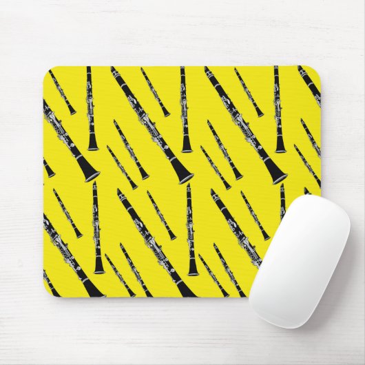 Yellow Clarinet Pattern Muismat (Met muis)