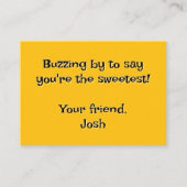 Yellow Classroom Bee My Valentijn Kaart (Achterkant)