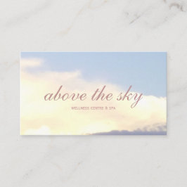 Yellow clouds zen sunset blue sky photograph card visitekaartje