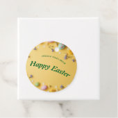 Yellow colorful  Easter BRUNCH & HUNT Bedankjes Labels (In situ)