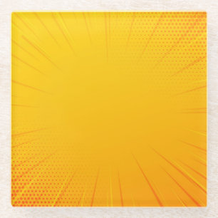 Yellow Comic Zoom Lines Onderzetter