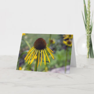 Yellow Coneflower Blank Note Card Kaart